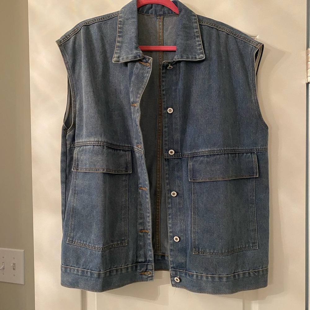 Denim Sleeveless Vest